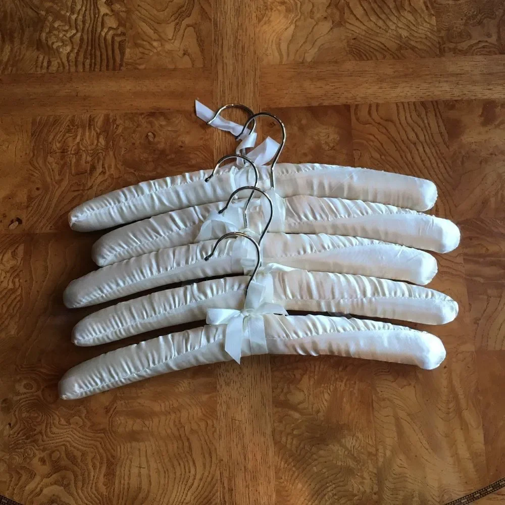 15 Set of White Satin Hangars
